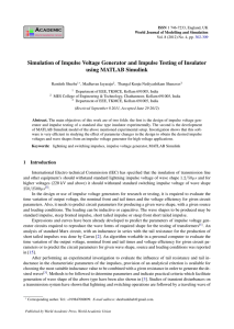 302. Simulation of Impulse Voltage Generator and Impulse Testing