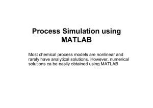 Process Simulation using MATLAB