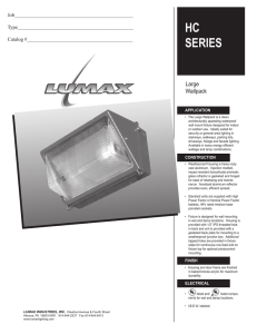 hc series - Lumax Lighting