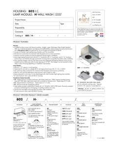 802 / H - No 8 Lighting