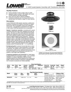 2a-106 RH830-870 8" 20W Coaxial Speaker Assembly with - AV-iQ