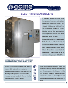 ELECTRIC STEAM BOILERS