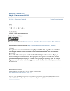 18. RL Circuits - DigitalCommons@URI
