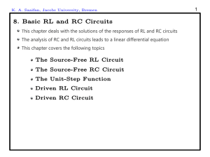 8. Basic RL and RC Circuits