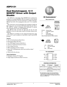 ADP3121 - Dual Bootstrapped, 12 V MOSFET