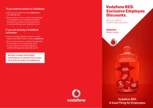 Vodafone RED. Exclusive Employee Discounts.