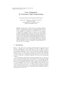 Crew Assignment by Constraint Logic Programming