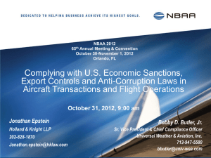 Complying with US Economic Sanctions, Export Controls