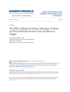 The Effect of Regional Airline Attendance Policies on Pilot Self