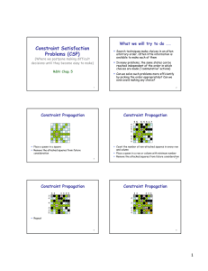 Constraint Satisfaction Problems (CSP)