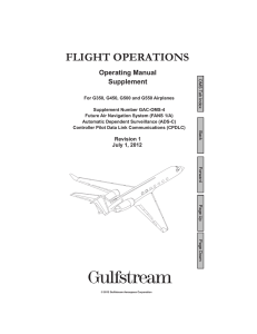 Gulfstream Operating Manual Supplement for G350