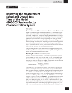 Improving the Measurement Speed and Overall Test Time of the
