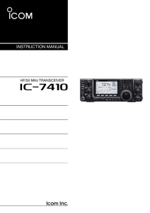 IC-7410 Instruction Manual