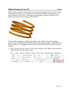 Helical Sweeps in Creo 3