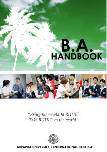 BUUIC B.A. Handbook: Communication & Global Business