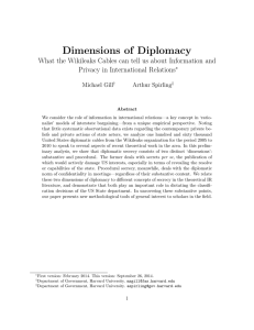 Dimensions of Diplomacy - Kellogg School of Management