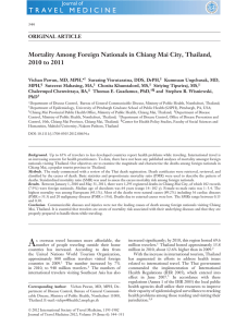 Mortality Among Foreign Nationals in Chiang Mai City, Thailand