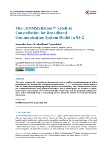 The COMMStellationTM Satellite Constellation for Broadband