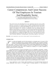 Perceived Career Competencies and Career Success of Thai