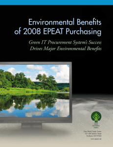 Environmental Benefits of 2008 EPEAT Purchasing