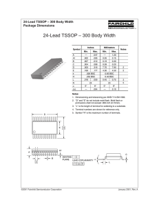 24-Lead TSSOP – 300 Body Width Package Dimensions