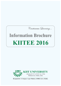 KIITEE 2016 Information Brochure