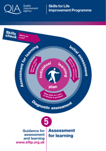 Assessment for learning