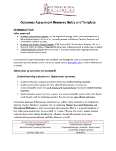 Outcomes Assessment Resource Guide and Template