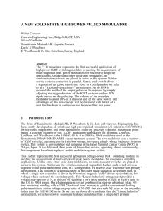 a new solid state high power pulsed modulator