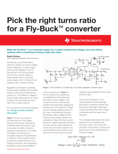 Pick the right turns ratio for a Fly-Buck converter