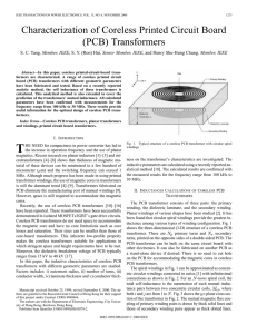 Characterization of coreless printed circuit board (PCB) transformers