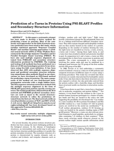 Prediction of -Turns in Proteins Using PSI