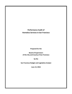 Performance Audit of Homeless Services in San Francisco