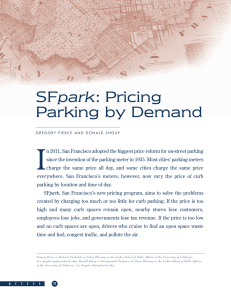 SFpark: Pricing Parking by Demand