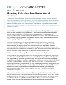 Monetary Policy in a Low R-star World