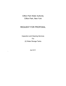request for proposal - Clifton Park Water Authority