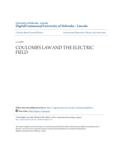 coulomb`s law and the electric field