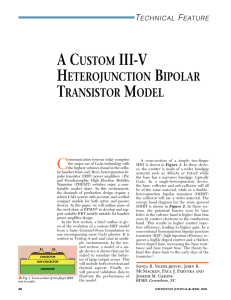 a custom iii-v heterojunction bipolar transistor model