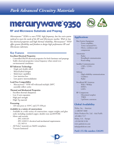 Mercurywave 9350 datasheet