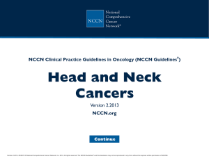 (NCCN Guidelines®) Head and Neck Cancers