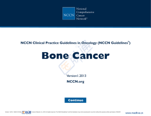 (NCCN Guidelines®) Bone Cancer