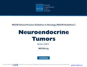 (NCCN Guidelines®) Neuroendocrine Tumors