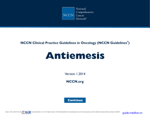 (NCCN Guidelines®) Antiemesis