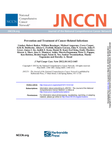Prevention and Treatment of Cancer-Related Infections