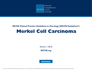 NCCN - Merkel Cell Carcinoma