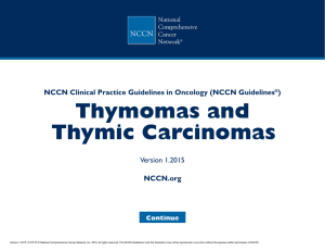 Thymomas and Thymic Carcinomas - Foundation for Thymic Cancer