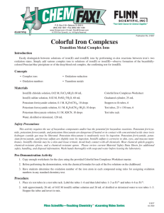 91857 Colorful Iron Complexes
