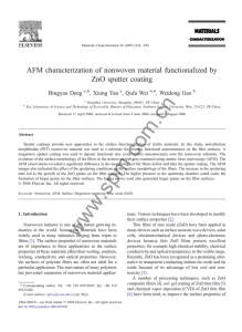 AFM characterization of nonwoven material functionalized by ZnO