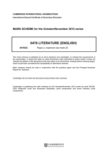 Mark Scheme - Cambridge International Examinations