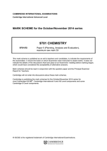 November 2014 Paper 53 Mark Scheme